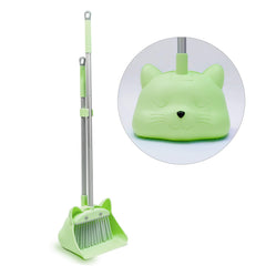 Bluocean 28in kids broom with green sprout design helps kids participate safely in chores