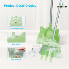 Bluocean dustpan hugs the ground for easy debris collection