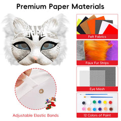 Blurap Therian Mask Kit accessories pack with materials for embellishment and color ideas.