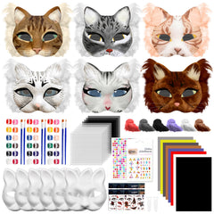 Blurap Therian Cat Mask Kit cat mask base for DIY customization and creative cosplay.
