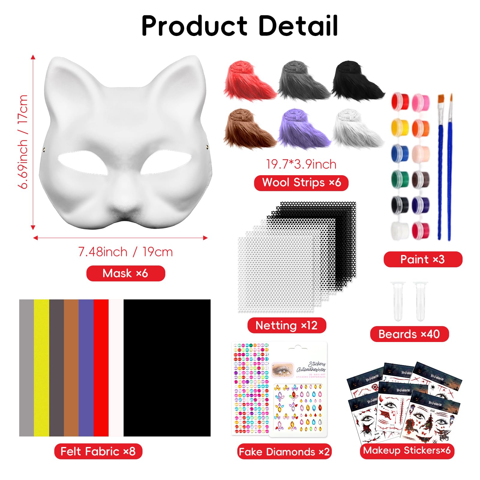 Blurap Therian Mask Kit paint set enables vibrant designs on any base.