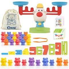 Bmag Balance Math Toy bears and numbers on a scale for interactive counting
