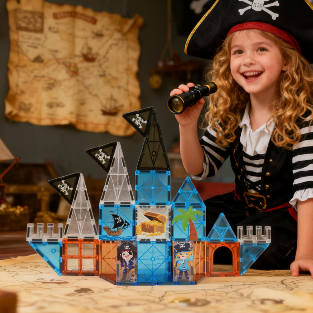 Bmag 3D construction supports cooperative family play.
