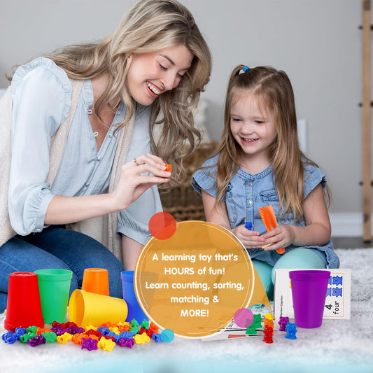Bmag six-color sorting cups aid early math and color skills.