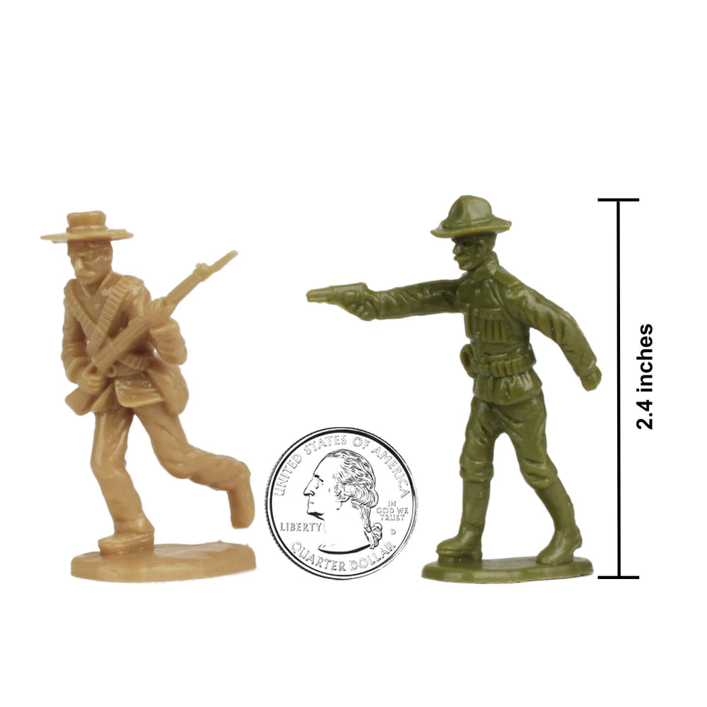 BMC Toys Border Wars Mexican Villista figure in tan ideal for scene reenactments