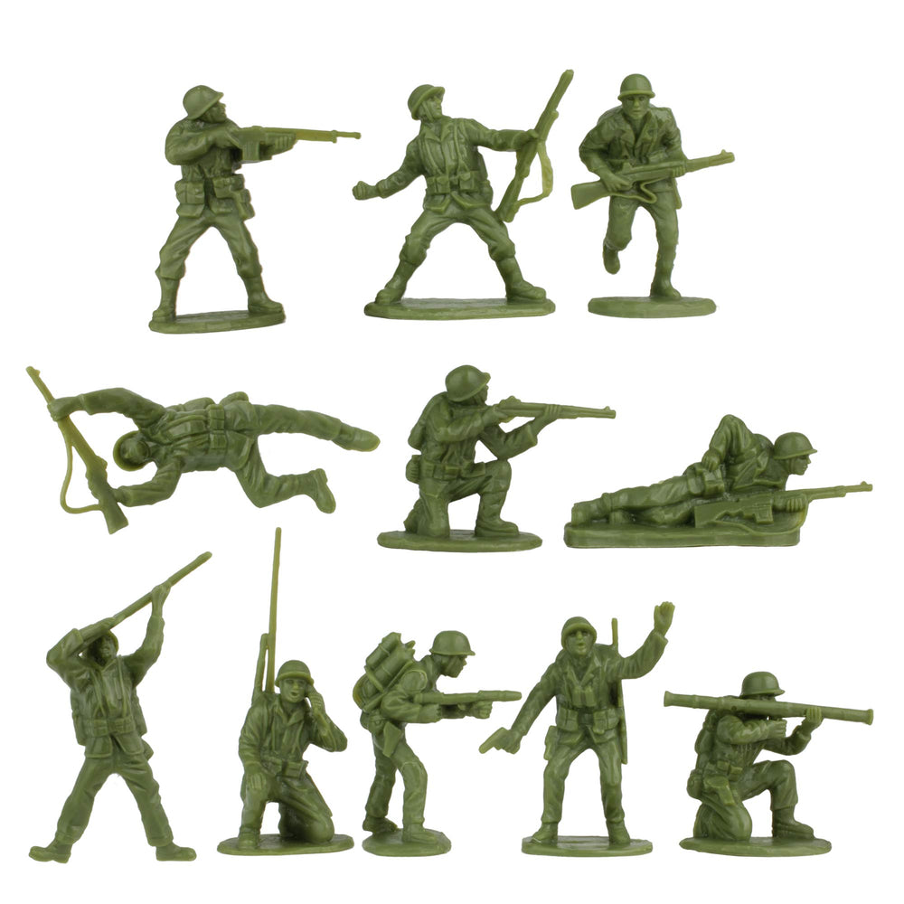 BMC Toys German soldier figure in charcoal black for battlefield storytelling.
