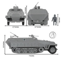 BMC Toys Hanomag half-track front weapons for action-ready details.
