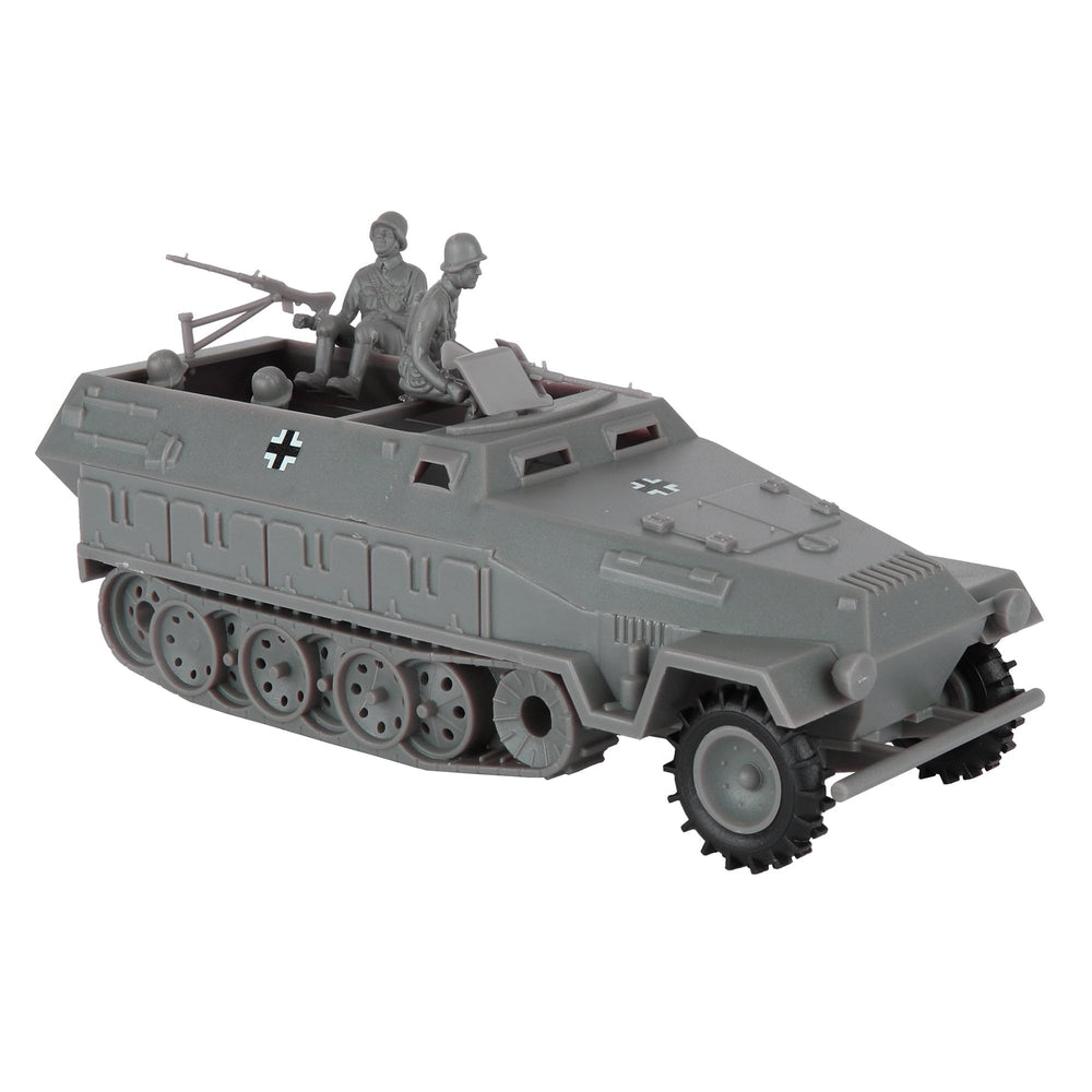 BMC Toys Hanomag half-track gray body for authentic WW2 display.