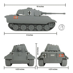 BMC Toys King Tiger turret swivels for dynamic battlefield poses and storytelling.