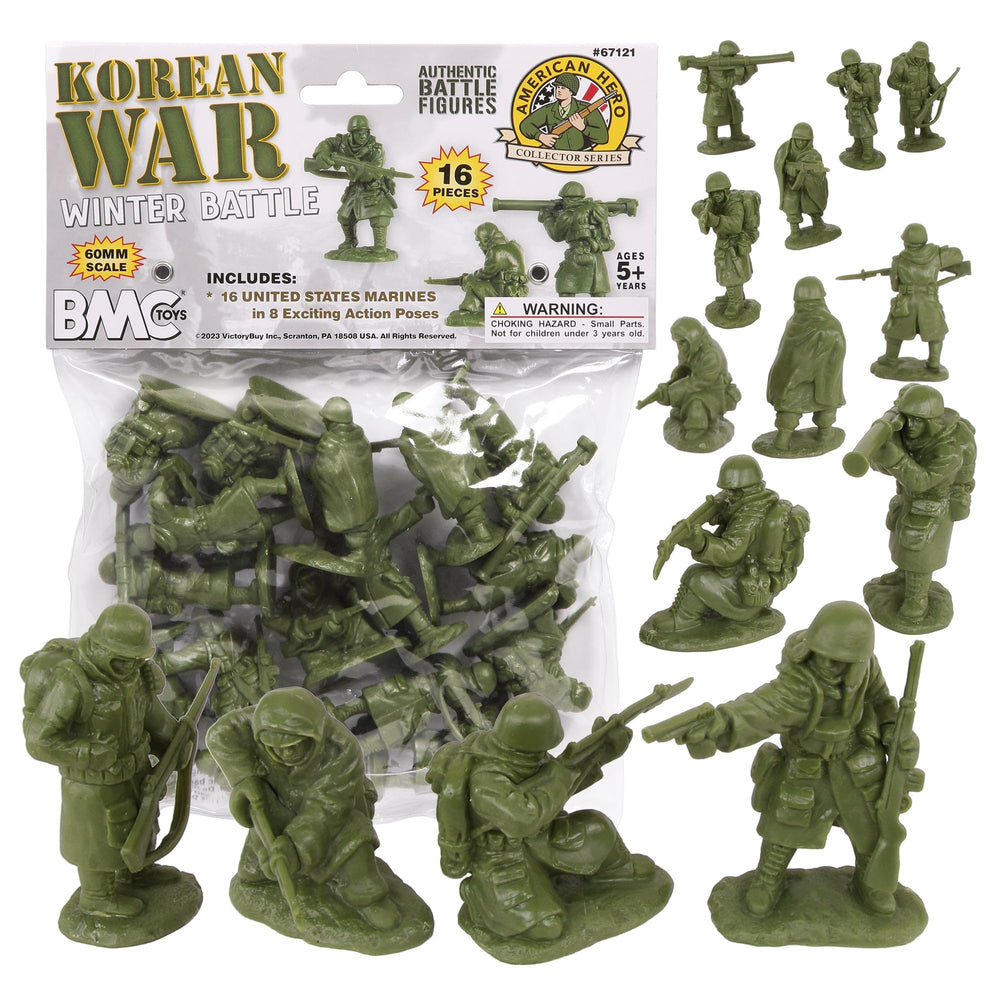 BMC Toys Korean War winter battle figures showcase detailed sculpting for display and diorama play