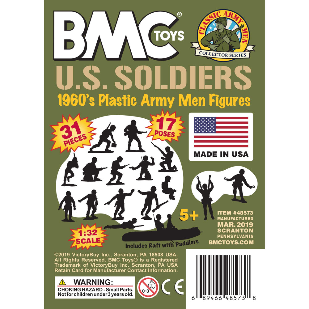 BMC Toys Marx Army Men polybag insert card packaging details.