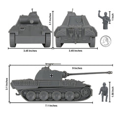 BMC Toys Panther V Tank turret detail highlights rotating cannon for action play.