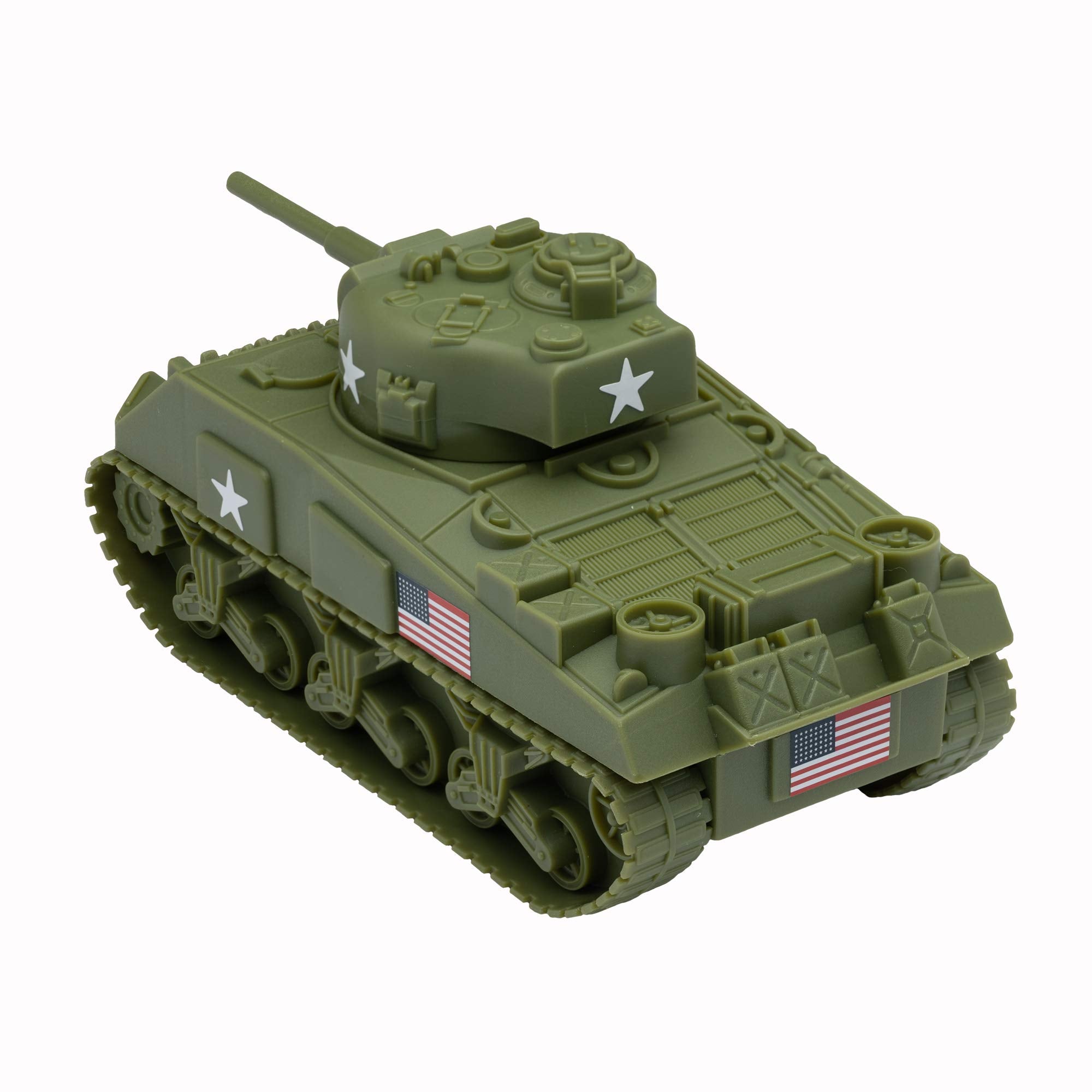 BMC Toys Sherman M4 tank with detailed sculpting for realism in play.
