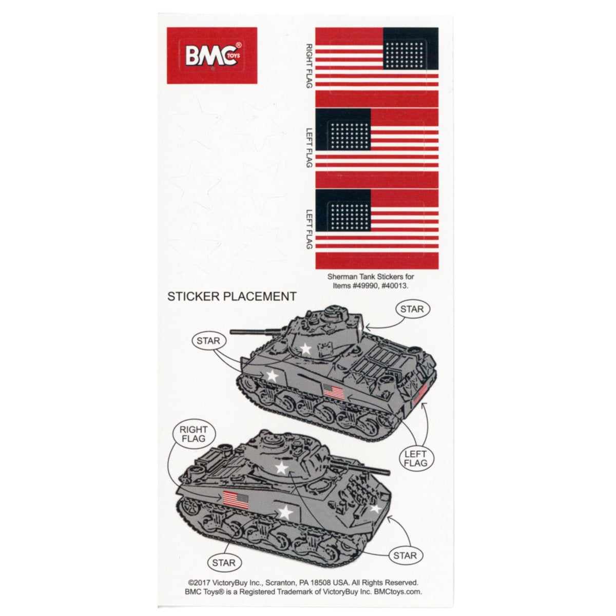 BMC Toys Sherman M4 tank at 1:32 scale fits 54mm figures.