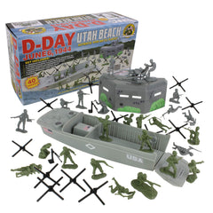 BMC Toys Utah Beach 40pc playset box art ideal for display and storytelling.
