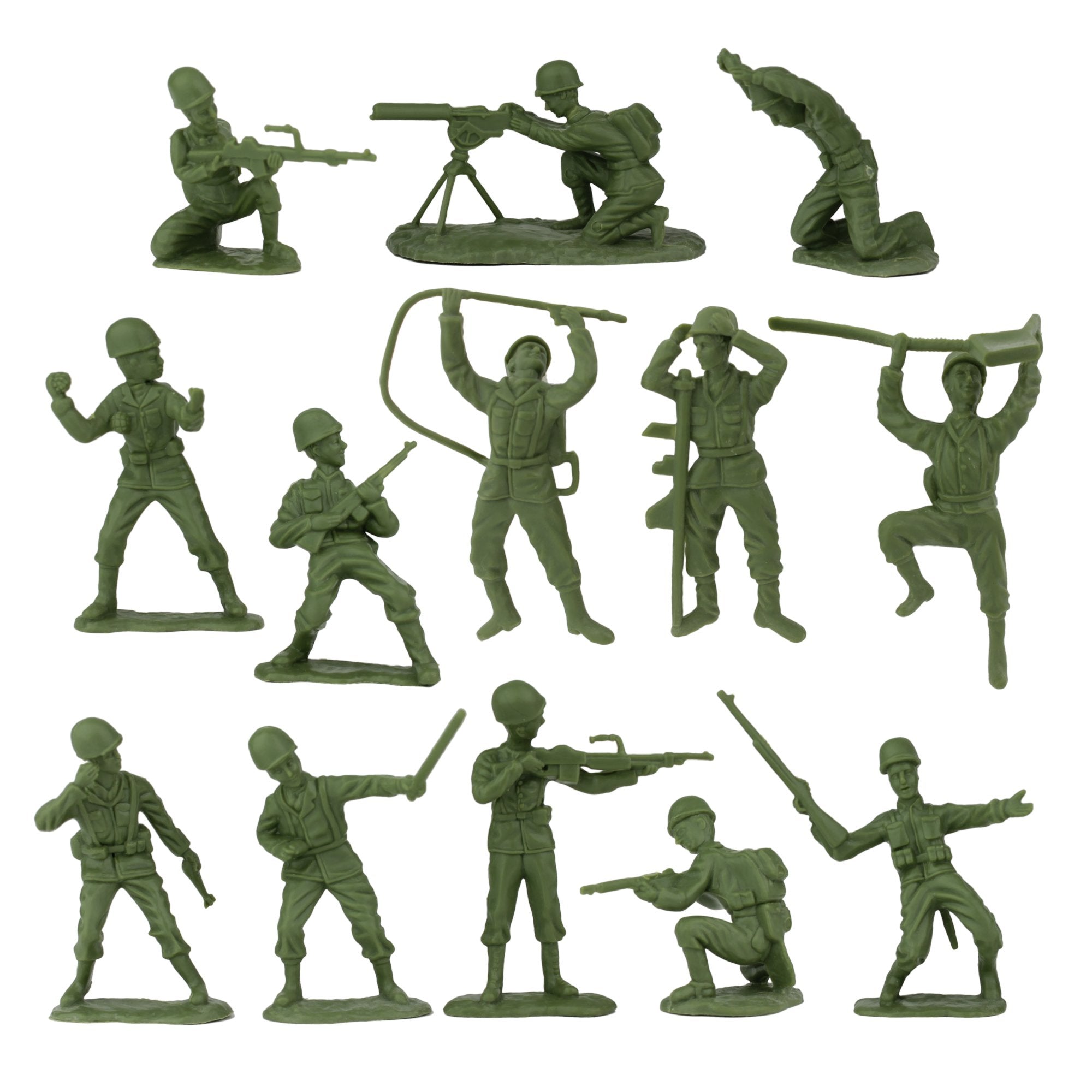 BMC Toys German soldiers figures in gray for battlefield scenes.