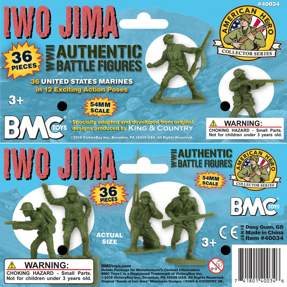 BMC Toys Marines posed for diorama display and imaginative play.