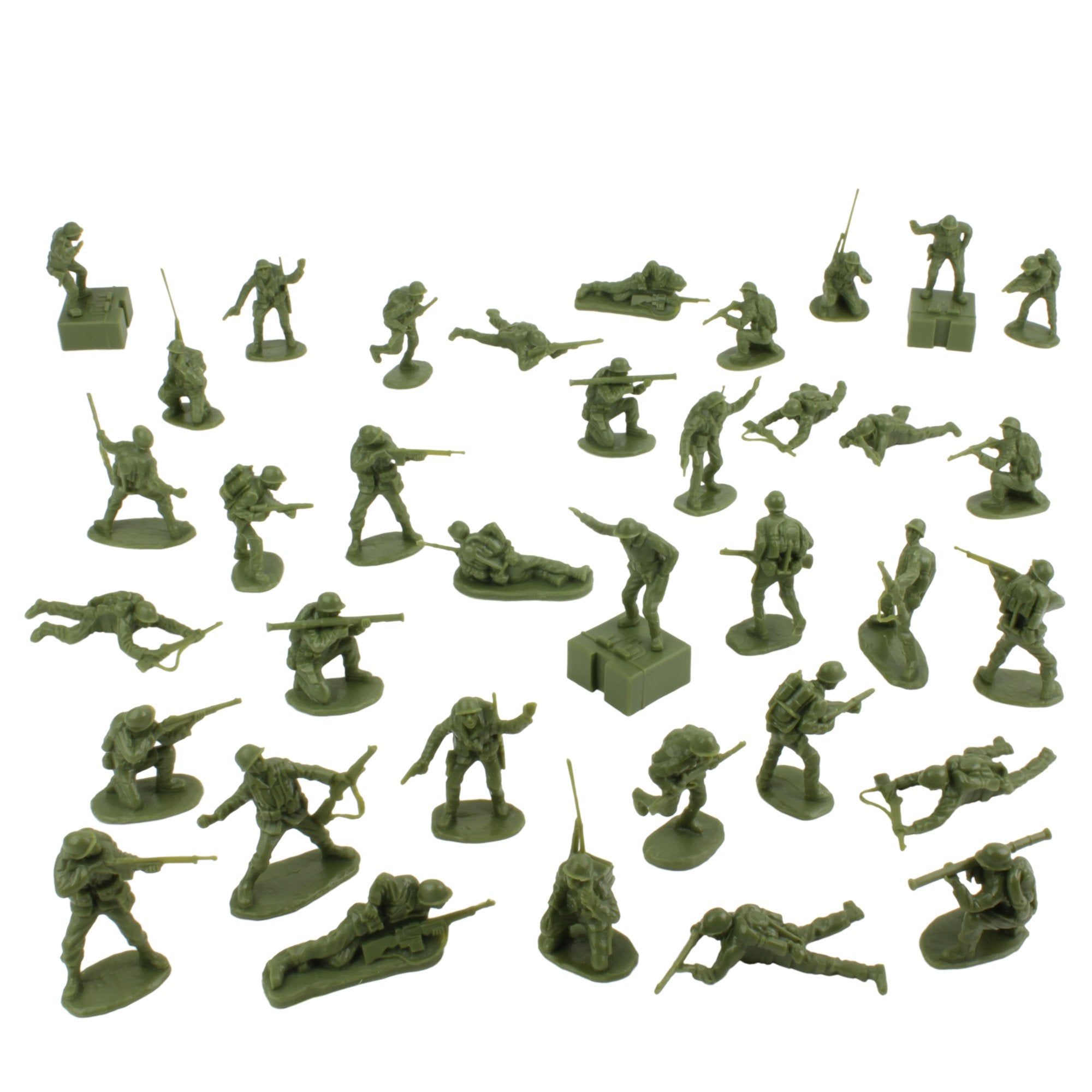 BMC Toys Iwo Jima Marines in varied poses for storytelling.