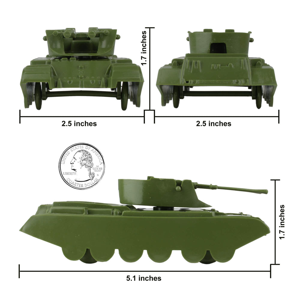 BMC Toys Payton AA tanks in olive drab for action-packed battles