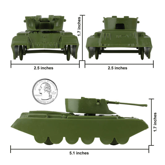 BMC Toys Payton AA tanks in olive drab for action-packed battles