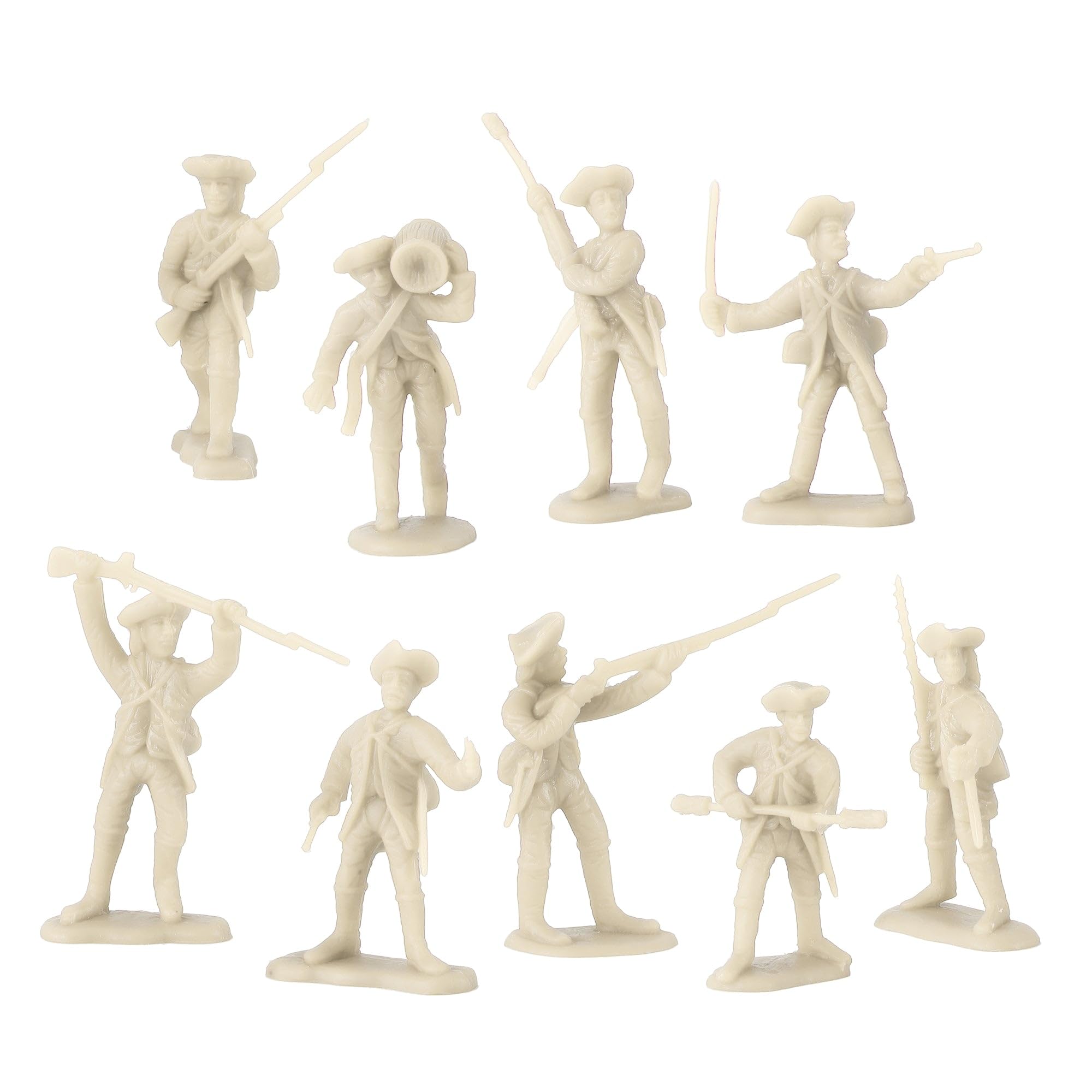 French soldiers in antique-white by BMC Toys for period piece displays.