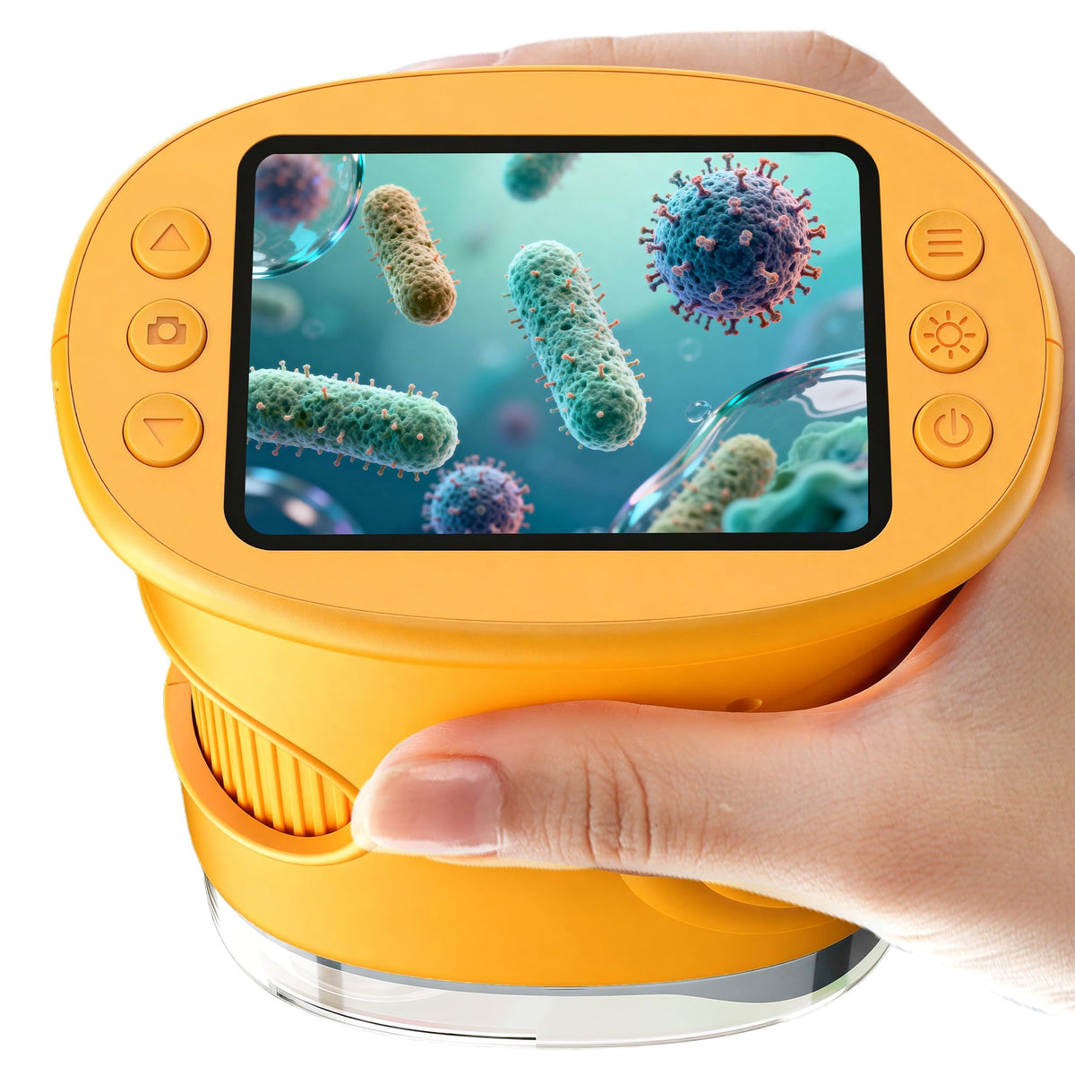 BMDSAE 1000X handheld microscope front view for kids enabling portable science exploration