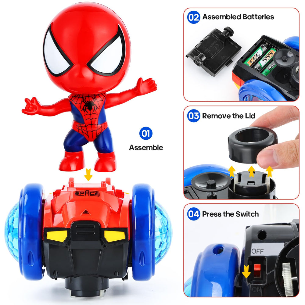 BMESSE toy car performing bump-and-go on a flat surface