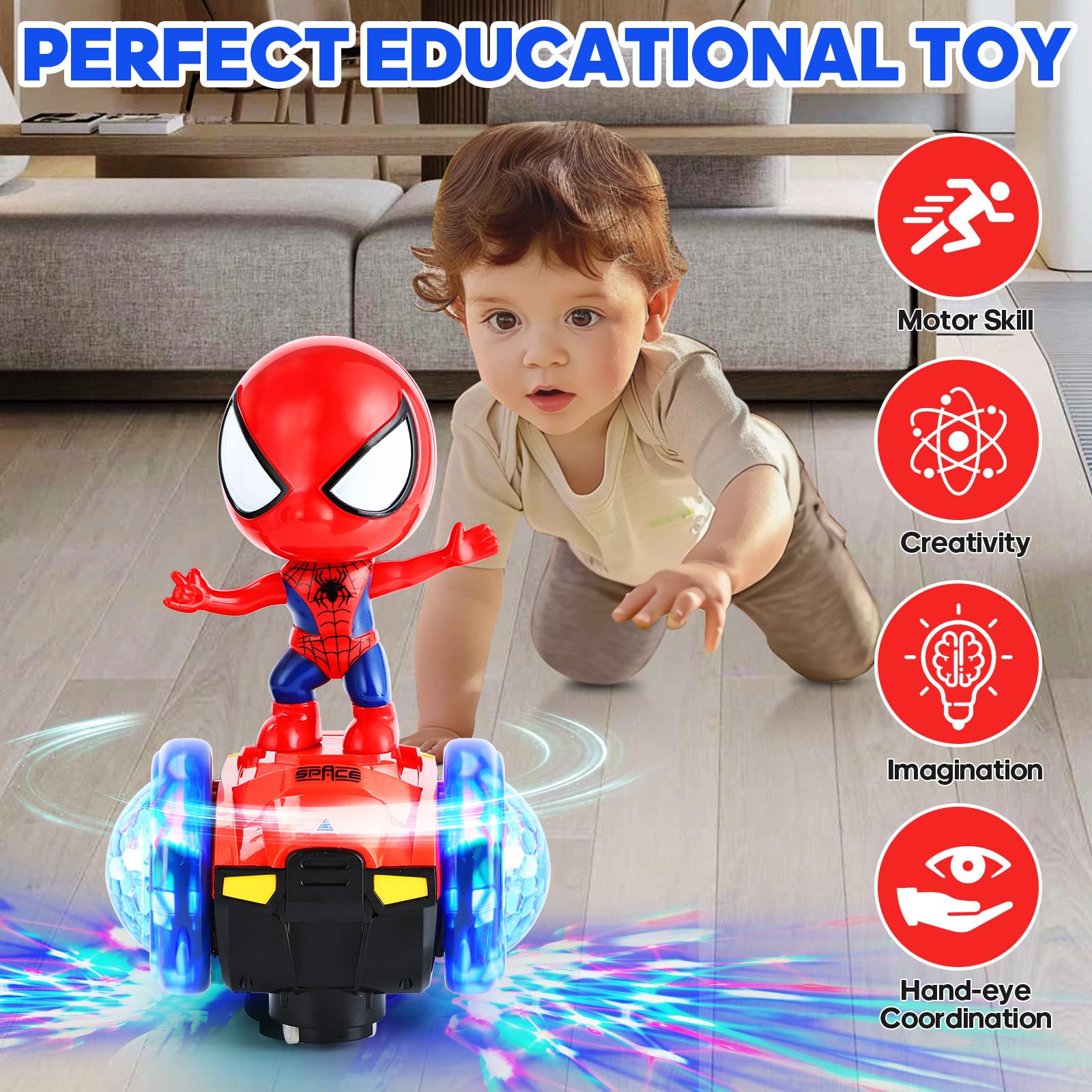 BMESSE dancing robot toy car playing music during playtime