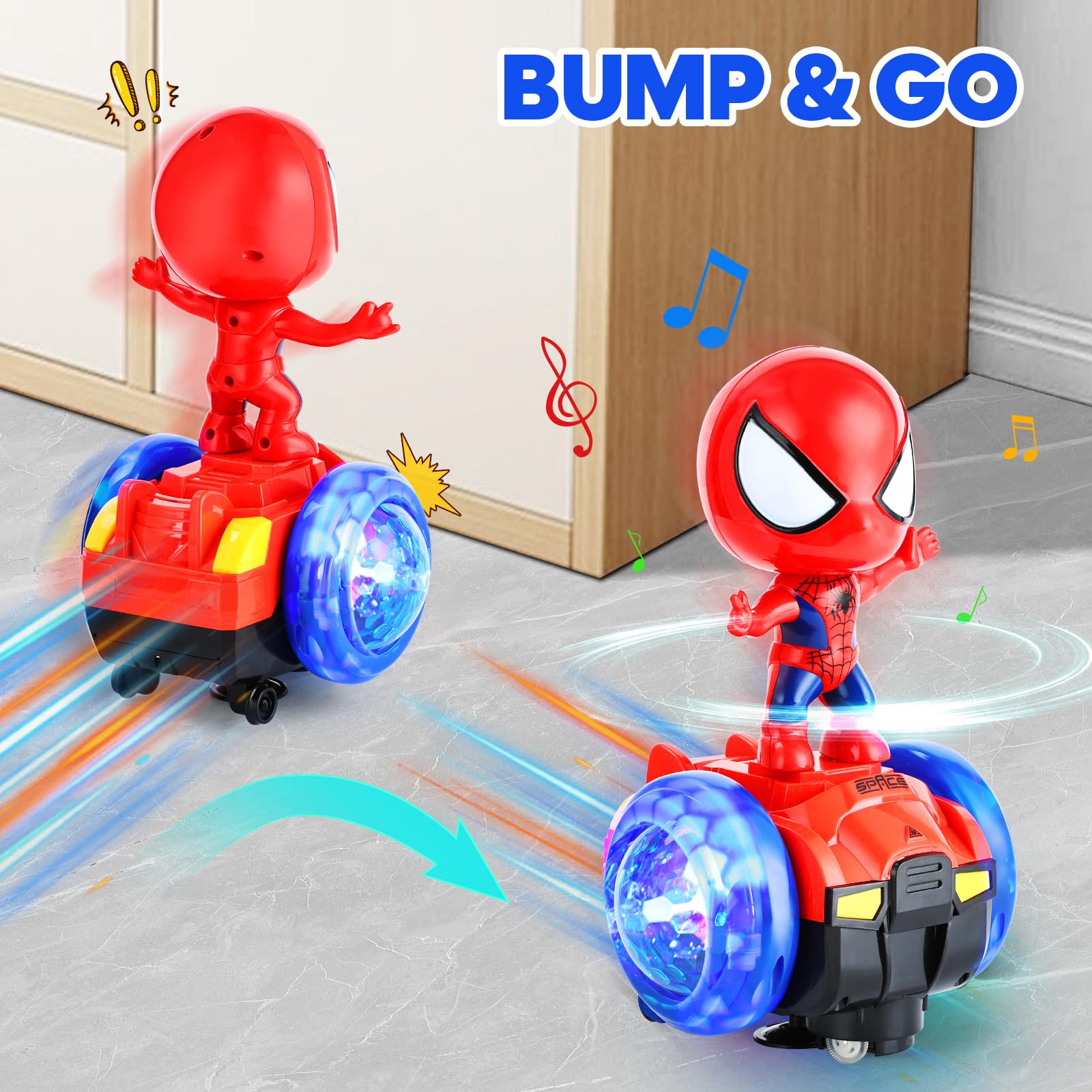 BMESSE dancing robot toy car made of BPA-free ABS plastic with smooth edges