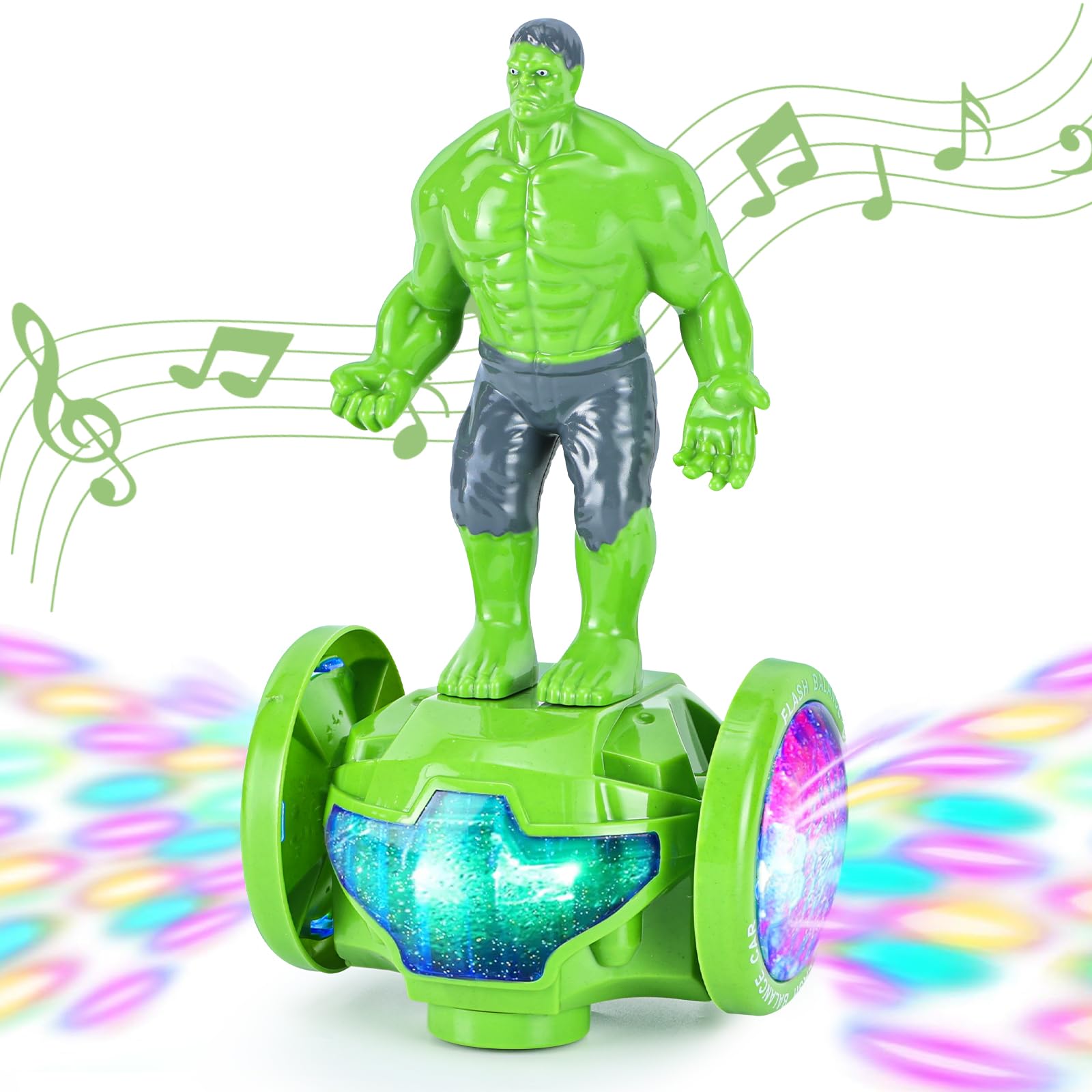 BMESSE robot car with dancing lights for engaging toddler play.