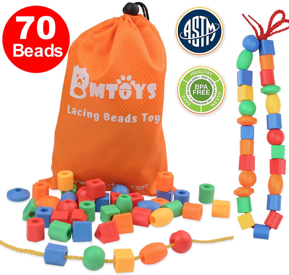 BMTOYS large beads measuring about 1 inch for easy sorting.