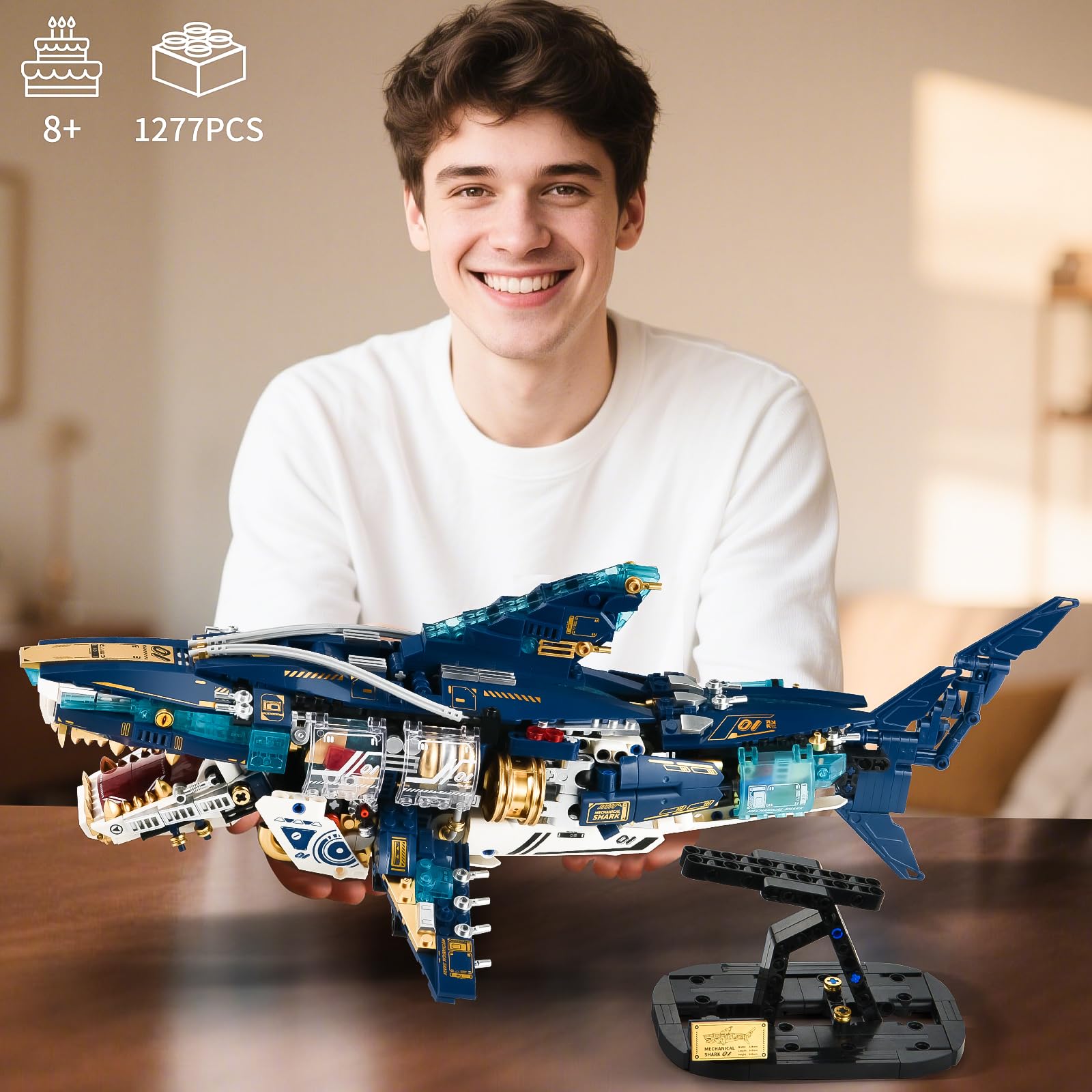 BNG Mechanical Shark serves as an ocean-themed STEM toy for curious minds.