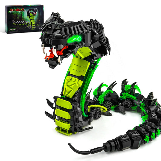 BNG Mechanical Snake full assembly for STEM learning and display.