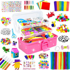 BNUZEIYI 3000-piece crafts kit spread on a table, ideal for imaginative, hands-on play.