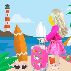 BNUZEIYI doll-accessories-pink-bag complete stylish accessory kit.