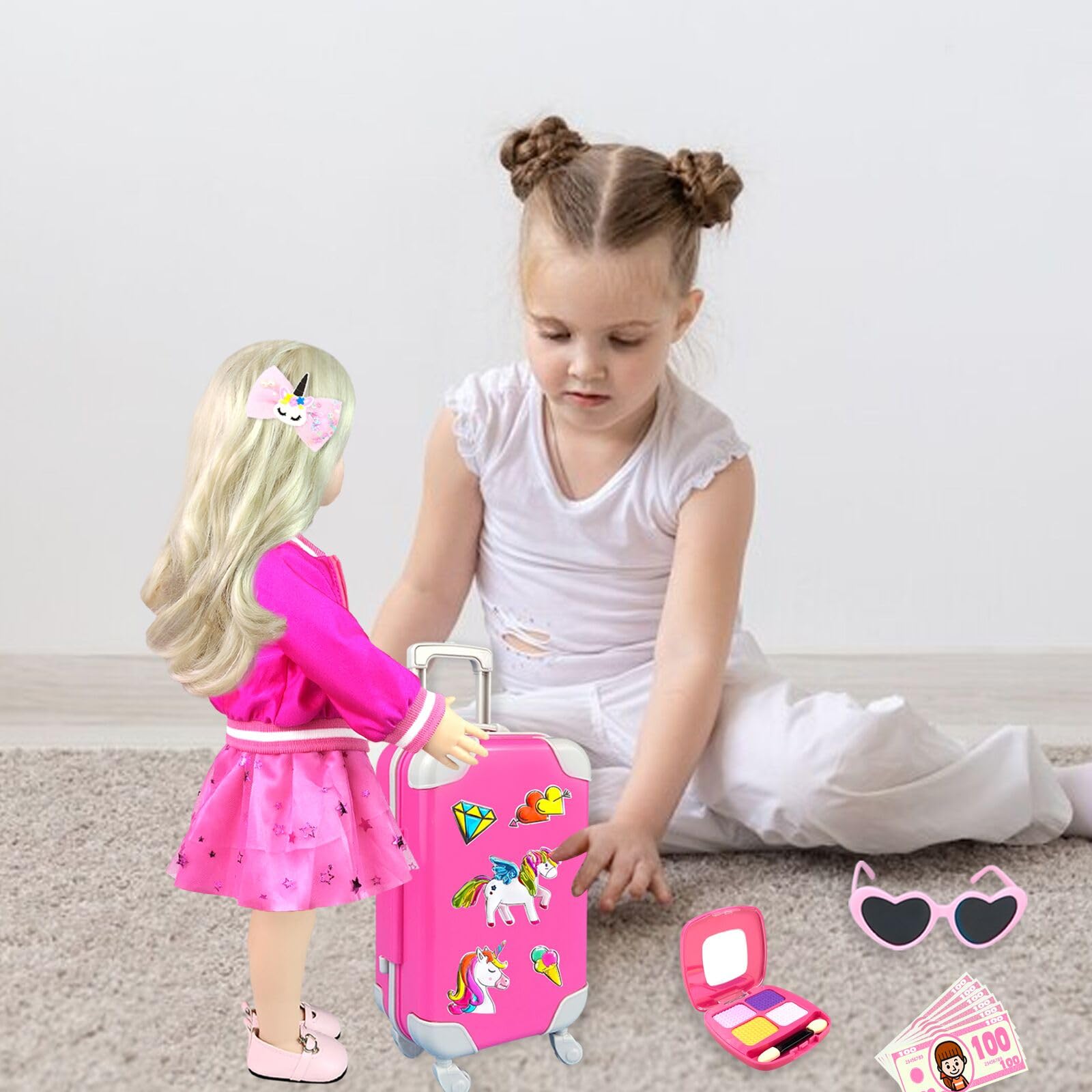 BNUZEIYI doll-pink-sunglasses add a playful finishing touch.