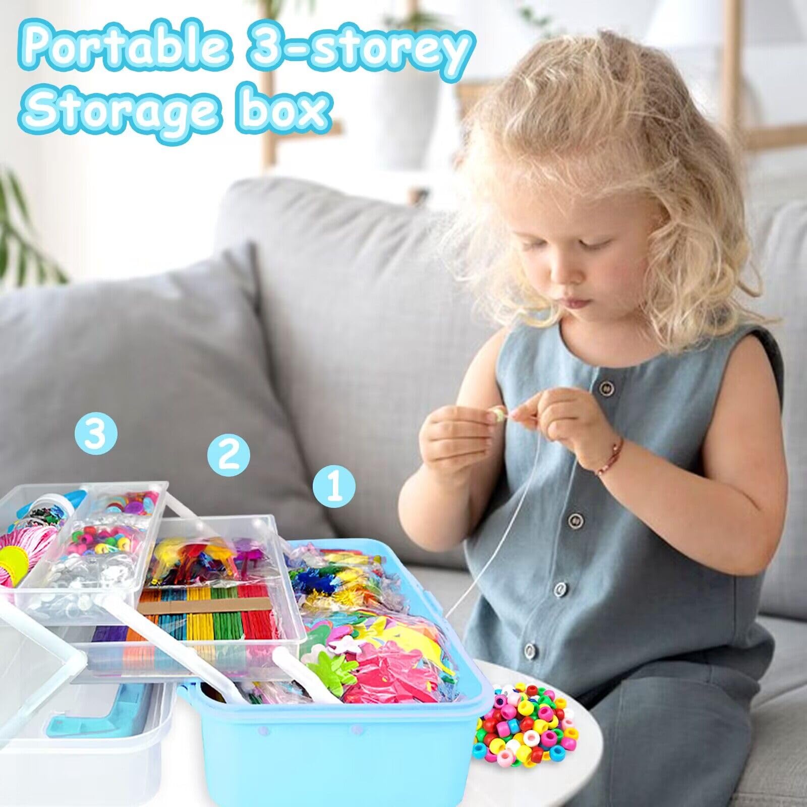 BNUZEIYI multicolor paper and beads enable vibrant DIY projects for kids.