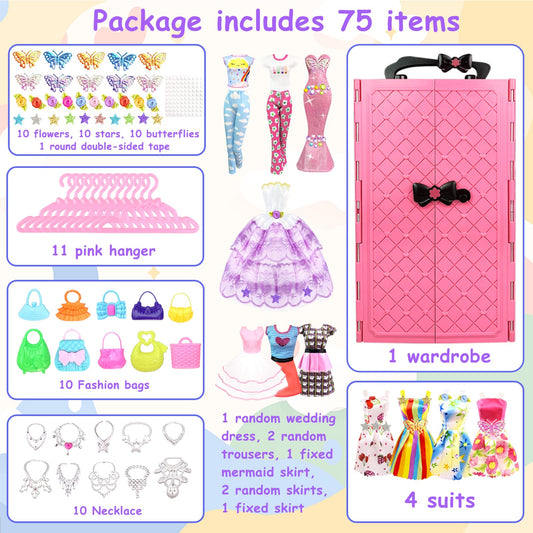 BNUZEIYI wedding dress on 11.5 inch dolls for creative dressing