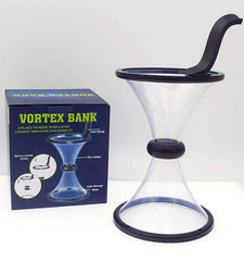 Bo-Toys Vortex coin bank highlights the chamber entry where coins settle