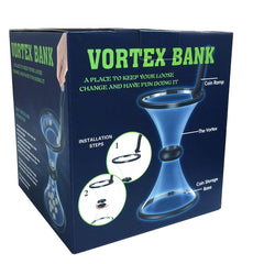 Bo-Toys Vortex bank displays spiral path for engaging savings and observation
