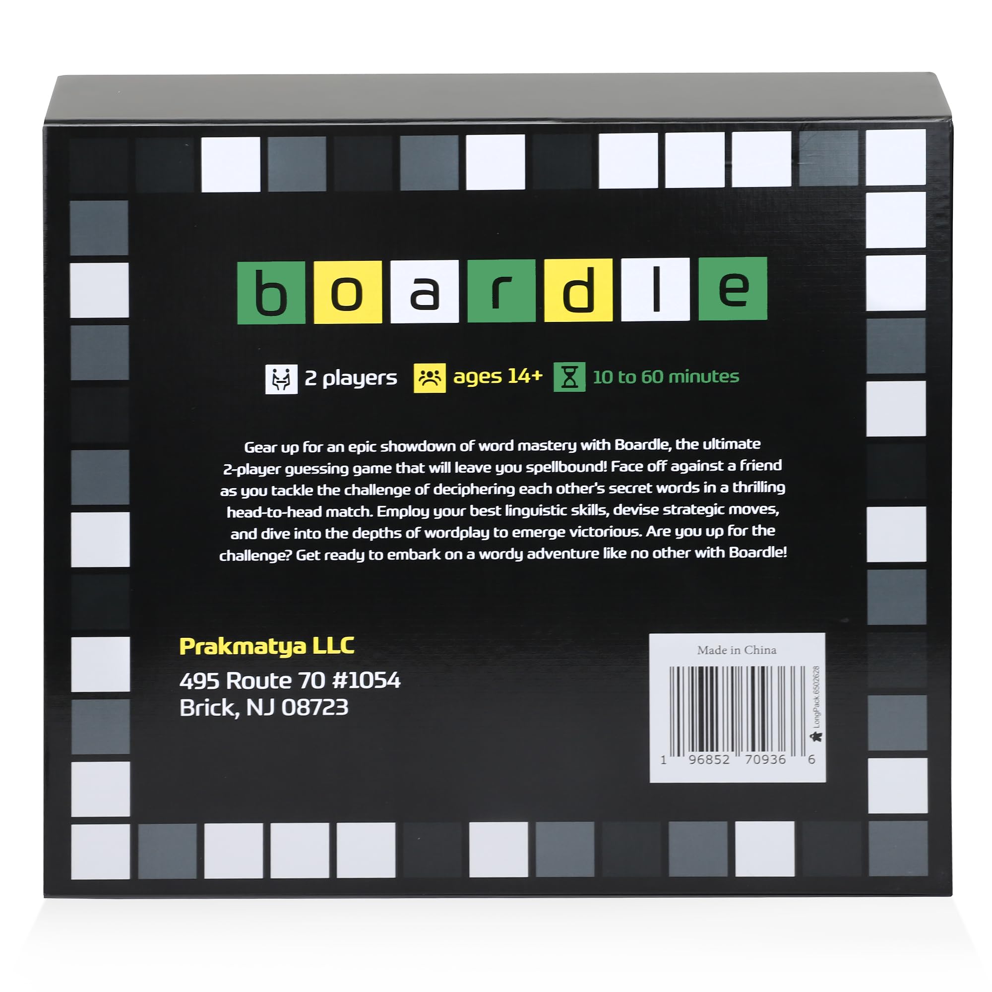 Boardle full alphabet tiles support diverse secret-word options.