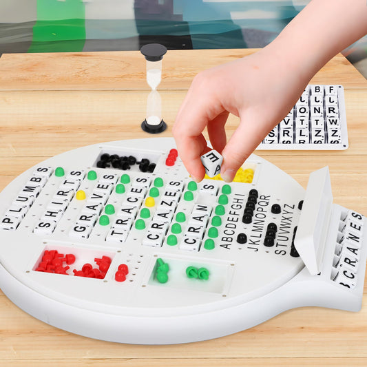 Boardle letter tiles provide tactile word-building for strategic play.
