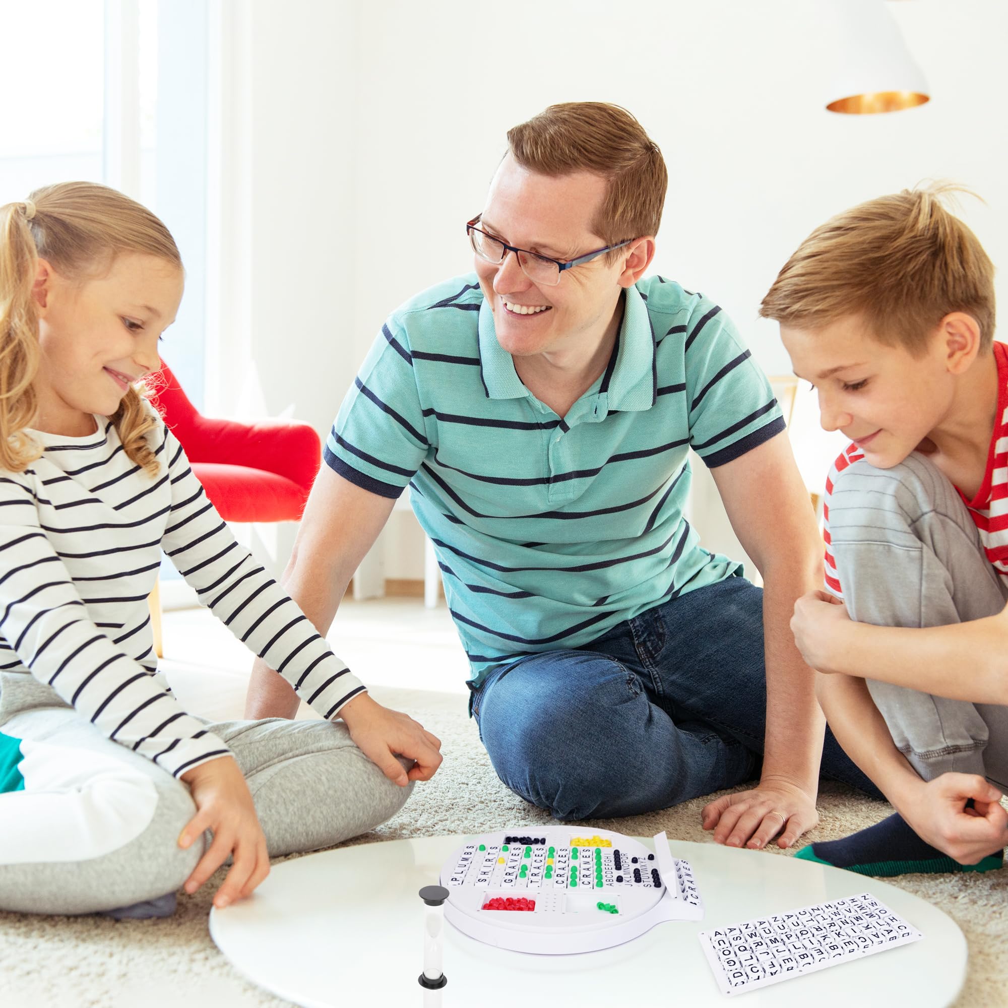 Boardle sleek design looks great on shelves and invites play.