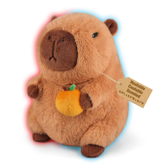 Bobbie & Laxi capybara heating pad plush ready for warm comfort.