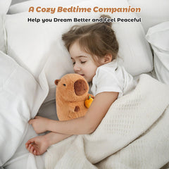Bobbie & Laxi capybara heating pad weighs 1.5lb for gentle pressure.