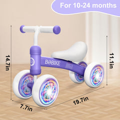 Bobike baby balance bike colorful purple light appeals to young riders.
