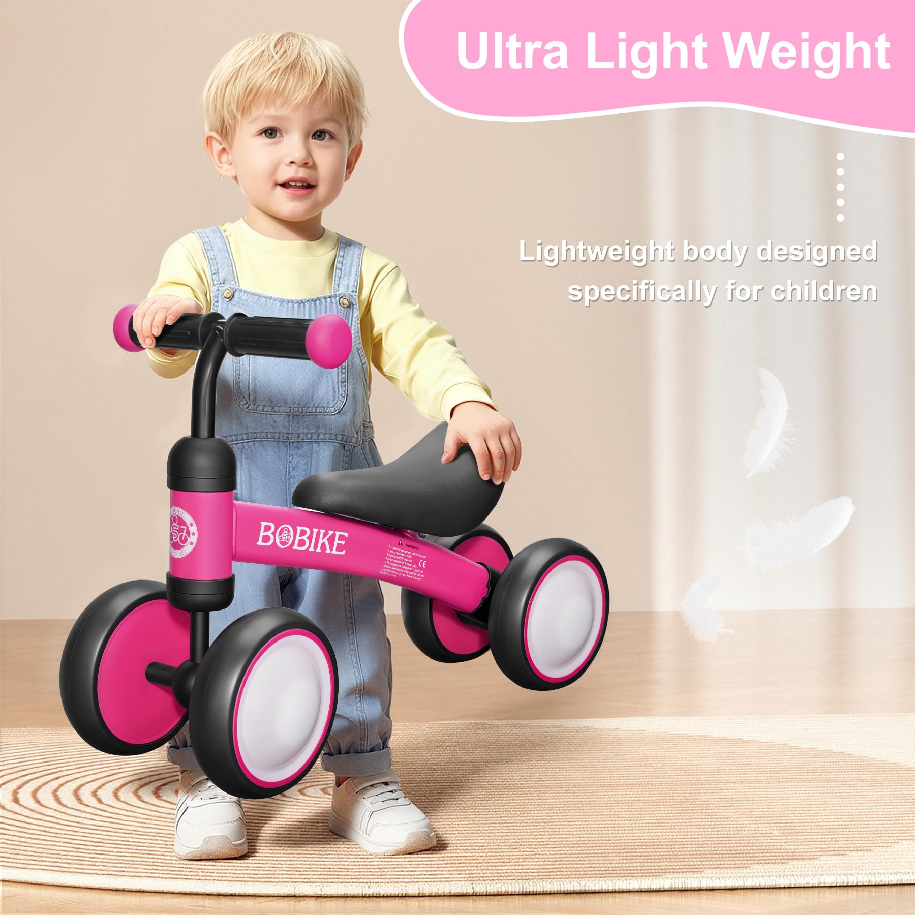 Bobike Baby Balance Bike Toy in use demonstrates indoor-outdoor versatility for playtime