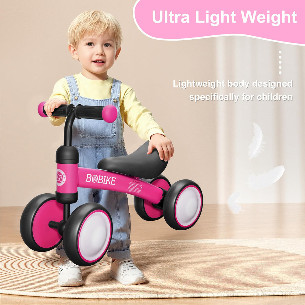 Bobike Baby Balance Bike Toy in use demonstrates indoor-outdoor versatility for playtime