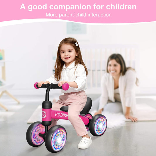 Bobike Baby Balance Bike Toy side view shows a sturdy steel frame for lasting play