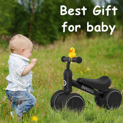 Bobike balance bike black kid using indoors or outdoors under supervision.